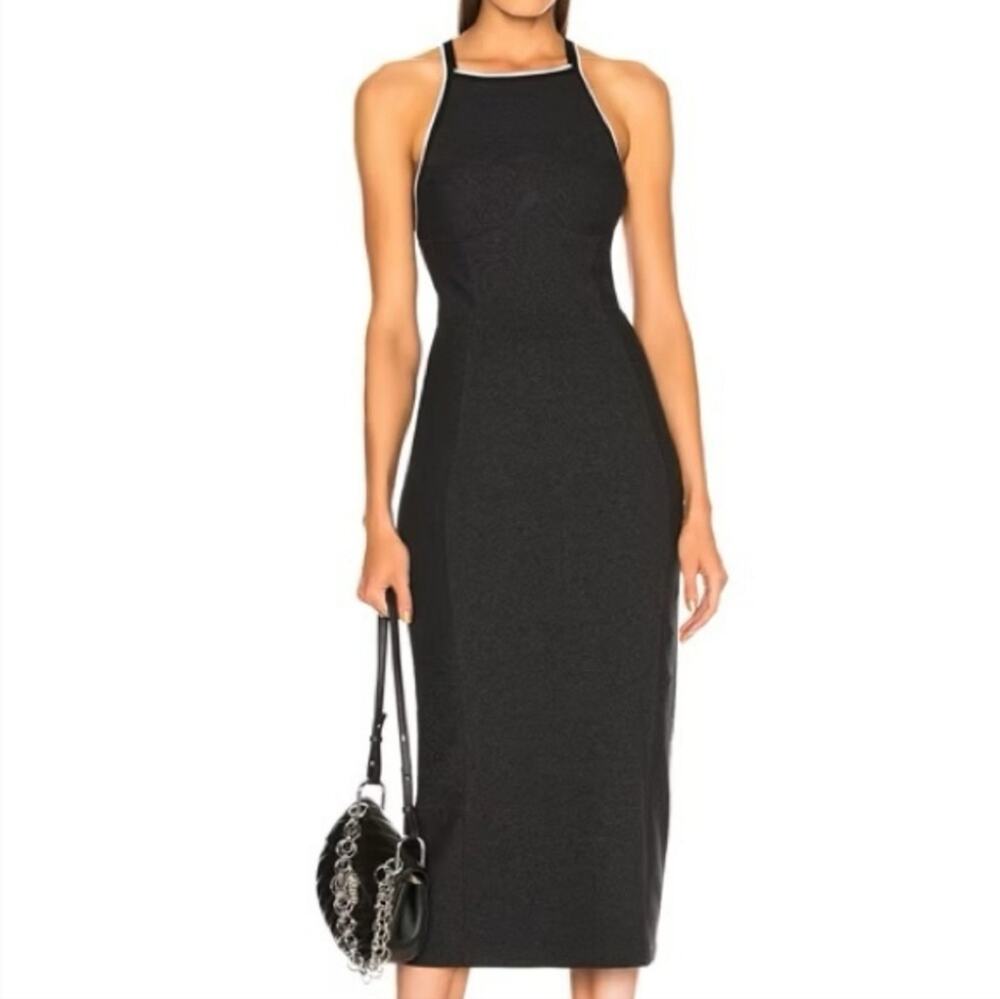 Rag & Bone Watts Engineered Knit Midi Dress Heather Grey Racerback XXS